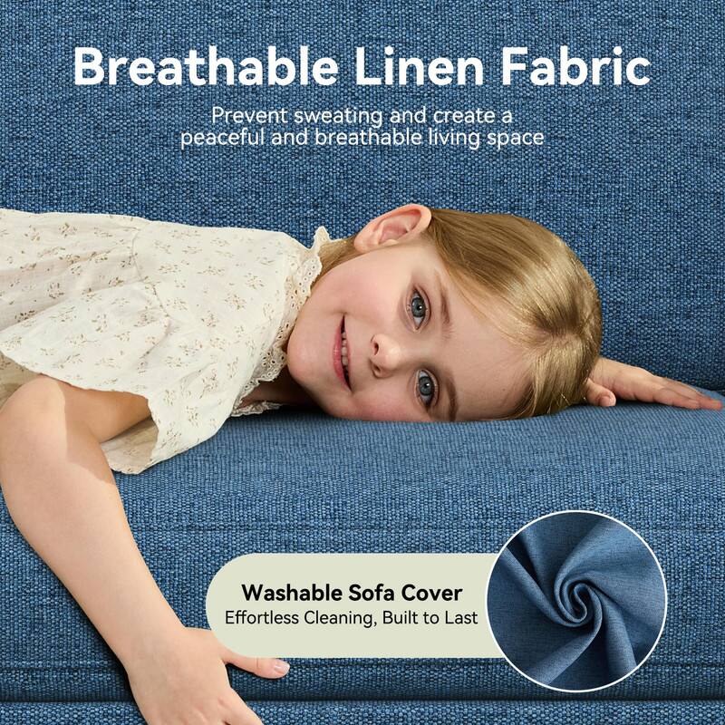 Breathable Linen Fabric: Prevent sweating and create a peaceful and breathable living space. Washable Sofa Cover: Effortless Cleaning, Built to Last.