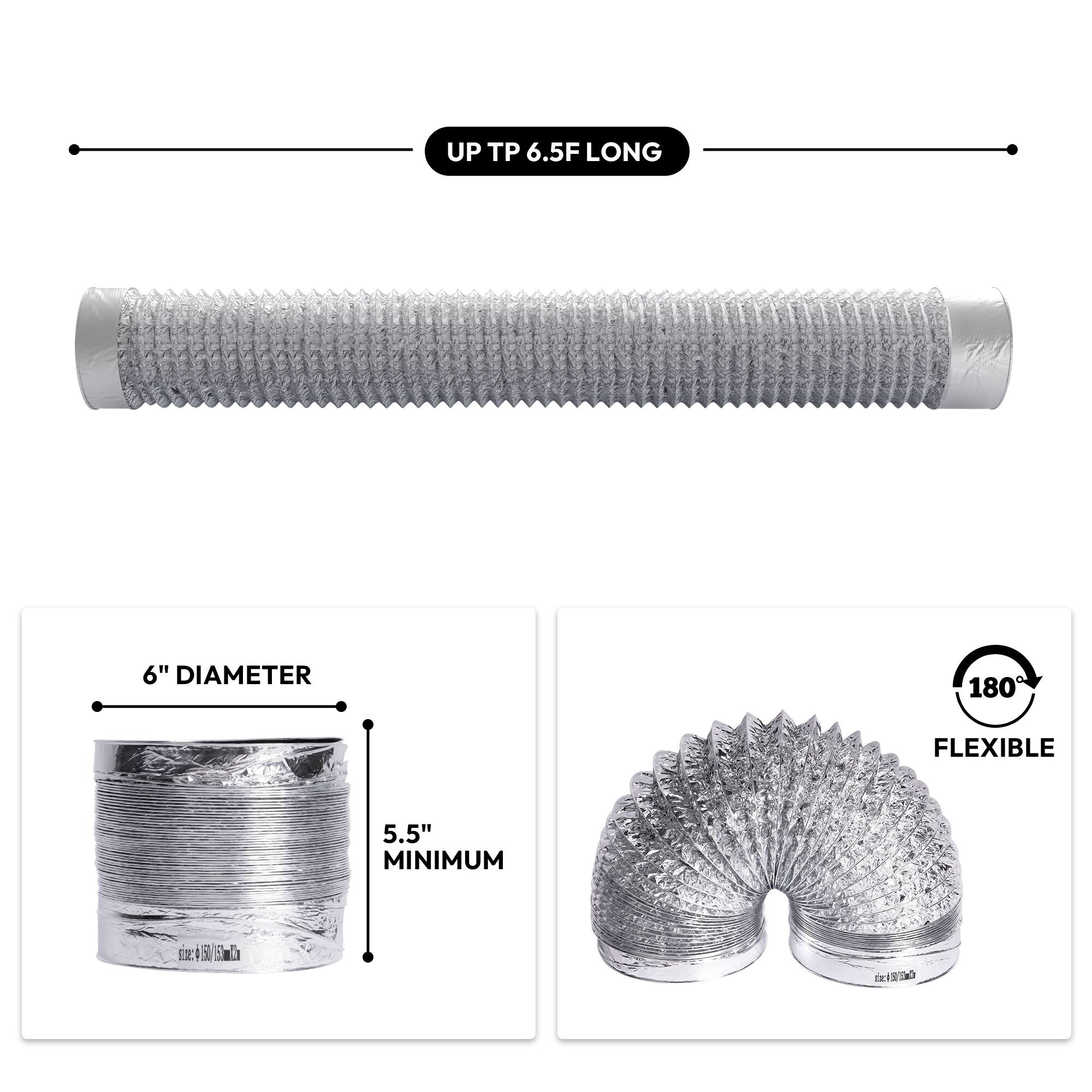 UP TP 6.5F LONG
6" DIAMETER
5.5" MINIMUM
180° FLEXIBLE