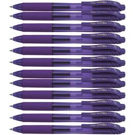 Pentel - EnerGel-X Retractable Liquid Gel Pen, Violet, Pack of 12