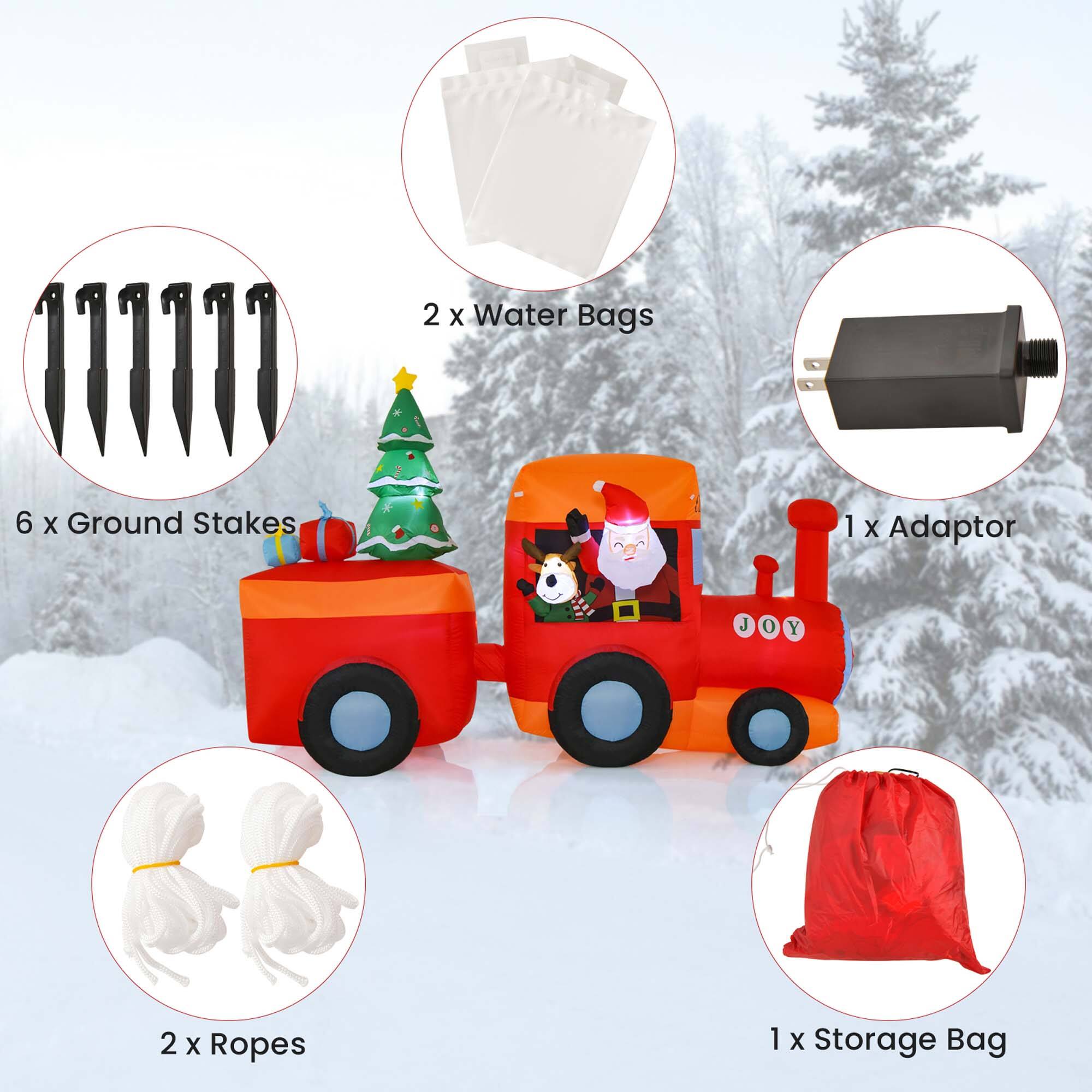 111111 6 X Ground Stakes 2 X Water Bags 1 X Adaptor 2 X Ropes 1 X Storage Bag