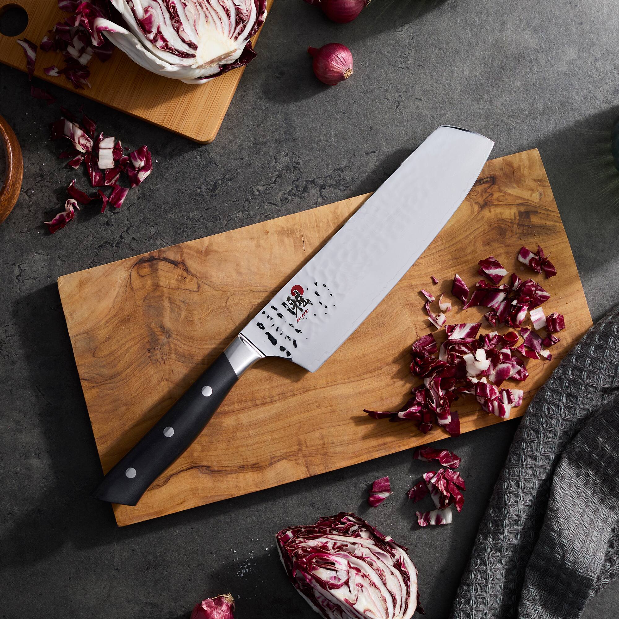 Alt View 1. Miyabi - Miyabi Hisho 7-inch Nakiri Knife - Black.