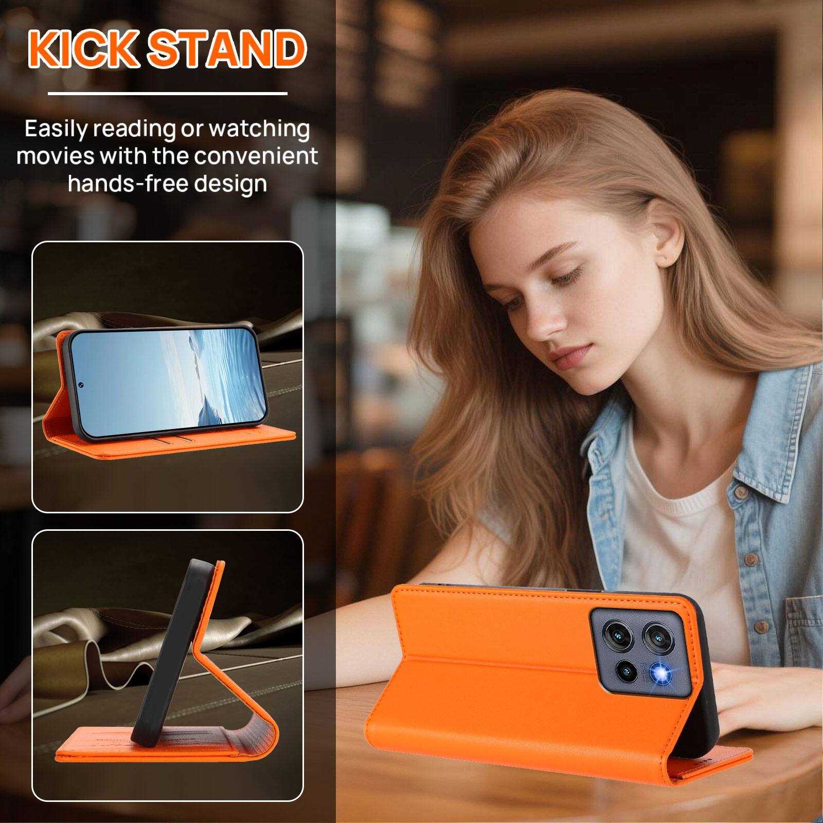 KICK STAND

Easily reading or watching movies with the convenient hands-free design