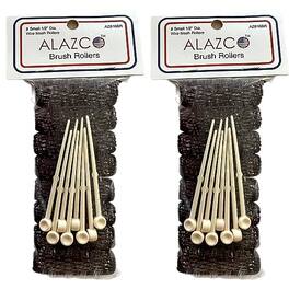 DORLUKFU - 16 pc Vintage Style Hair Roller Mini Small Brush Rollers Mesh Curlers Bristles 2"x 1/2" Flexible Locking Pins Small