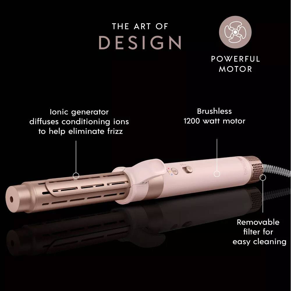 THE ART OF DESIGN

POWERFUL MOTOR

Ionic generator diffuses conditioning ions to help eliminate frizz

Brushless 1200 watt motor

Removable filter for easy cleaning