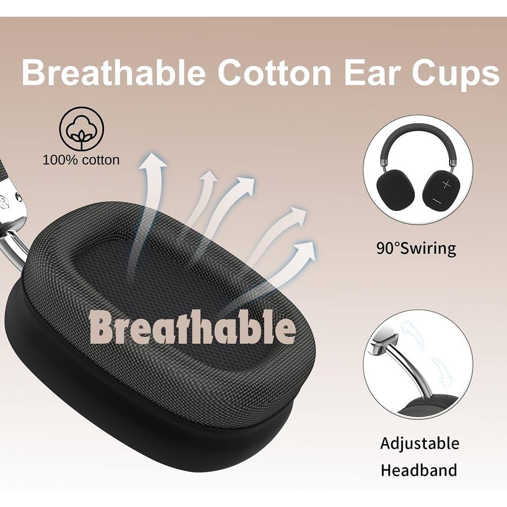 Breathable Cotton Ear Cups

- 100% cotton
- 90° Swirling
- Adjustable Headband