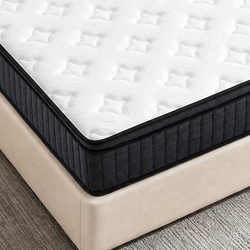 Angle. Dyonery - Dyonery Memory Foam Hybrid Mattress in a Box with Independent Spring, Soft and Comfortable,CertiPUR-US Certified, White - White.