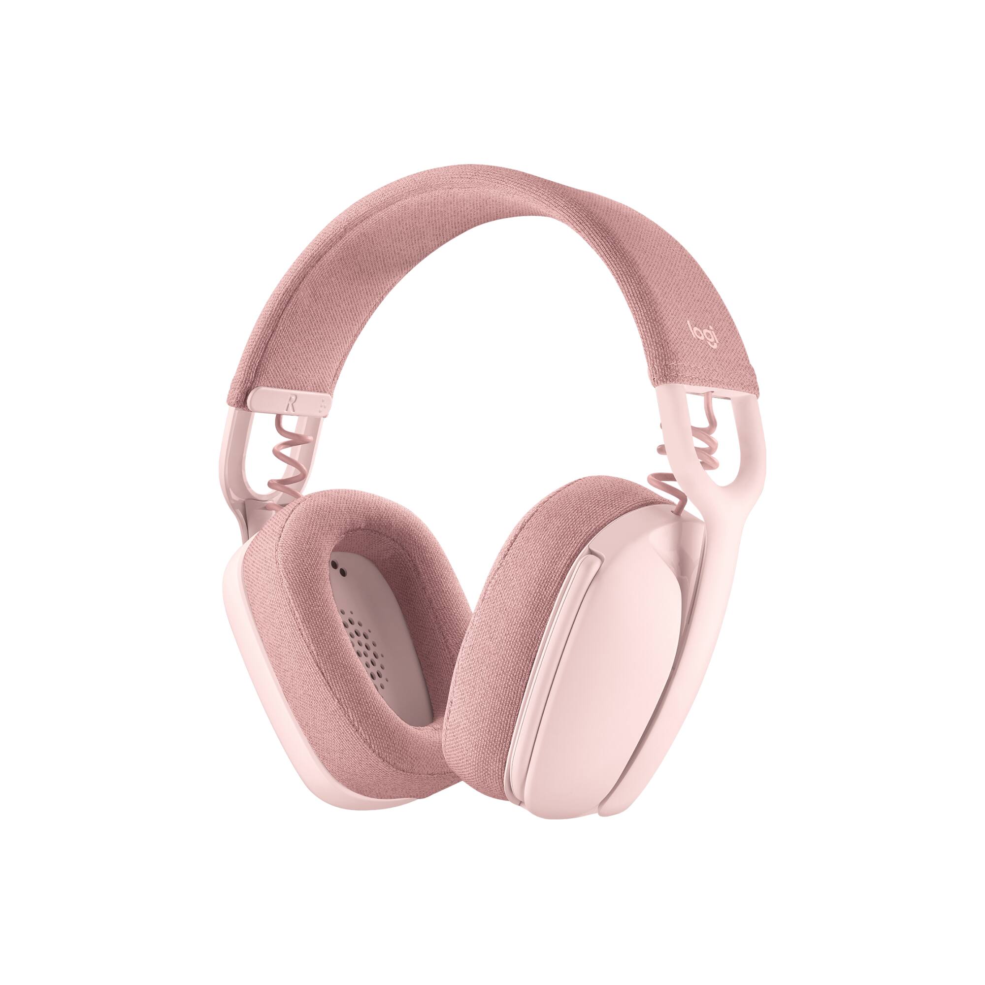 Alt View 16. Logitech - Zone Vibe 100 Bluetooth Over Ear Headphones with Noise-Cancelling Microphone - Rose.