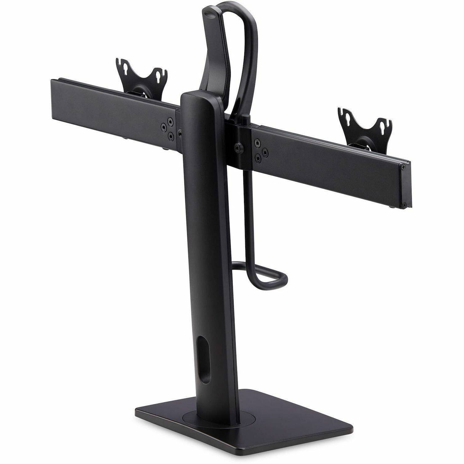 Alt View 1. Startech - Crossbar Dual Monitor Desk Stand For 27inch Screens - Black.