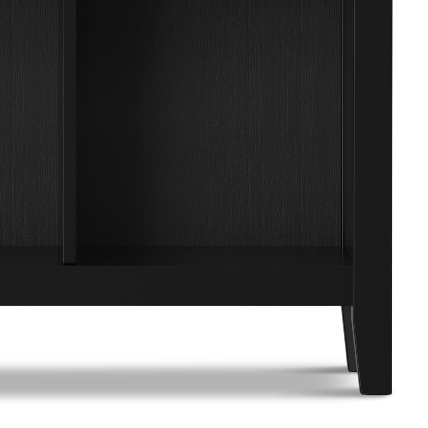 Alt View 4. Simpli Home - Artisan SOLID WOOD 48 inch x 57 inch Transitional 12 Cube Storage in Black - Black.