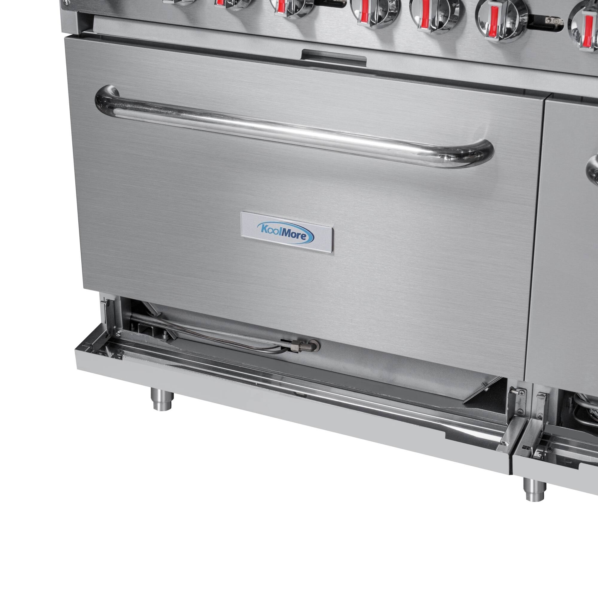 Alt View 7. Koolmore - 60 in. 10 Burner Commercial LP Range with Oven in Stainless-Steel (KM-CR60-LP) - Stainless Steel.