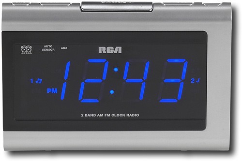 legemliggøre FALSK Mægtig Best Buy: RCA Dual Alarm Clock Radio with AM/FM Tuner Silver RP5430