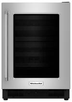 KitchenAid - 5.1 Cu. Ft. mini fridge - Stainless steel - Front_Standard