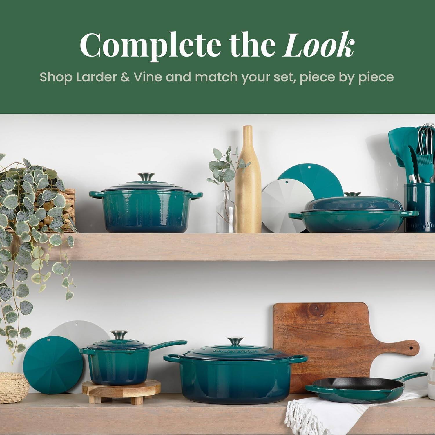 Complete the Look  
Shop Larder & Vine and match your set, piece by piece