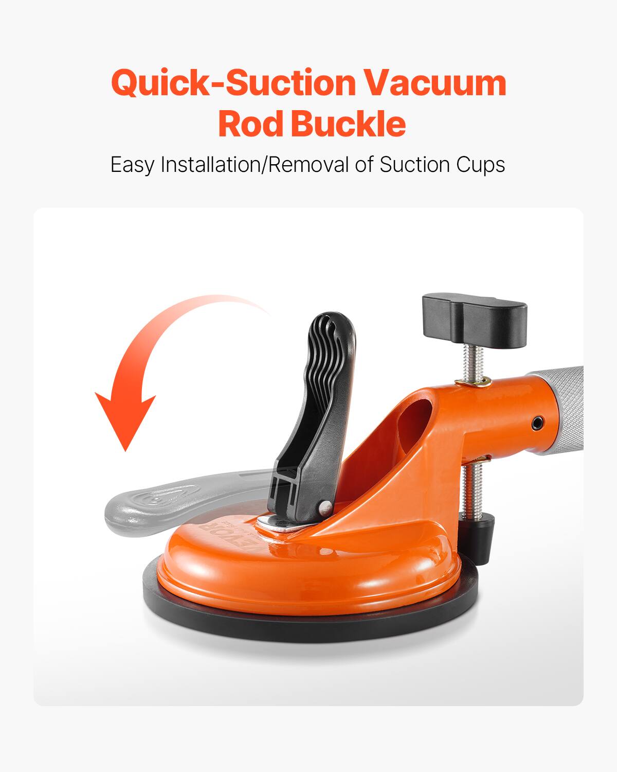 Quick-Suction Vacuum Rod Buckle  
Easy Installation/Removal of Suction Cups