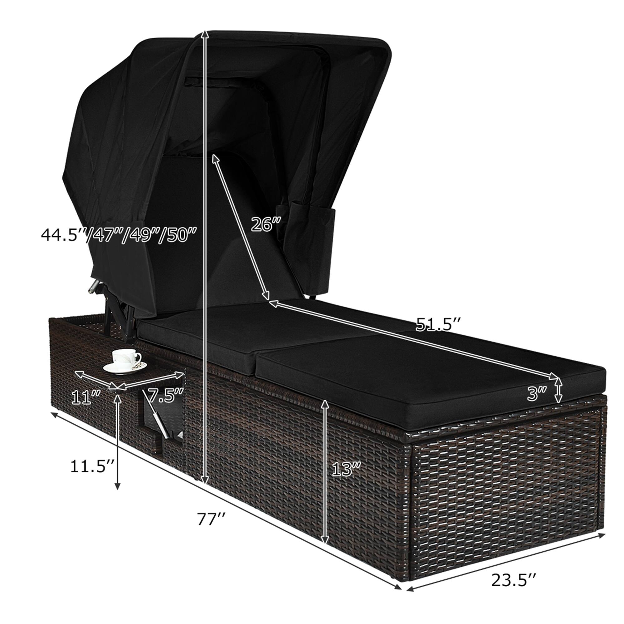 26, 44.5'/47"/49"/50", 51.5", 11", 7.5", 3", 11.5", 77", 23.5"