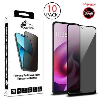 10 PACK Privacy REJECTED Privacy Full Coverage Tempered Glass baseline. Privacy Full Coverage Tempered Glass Thu, Apr 23 11:35 10 Pack 9H - Date Andar Un-See H S Beral Oootutie