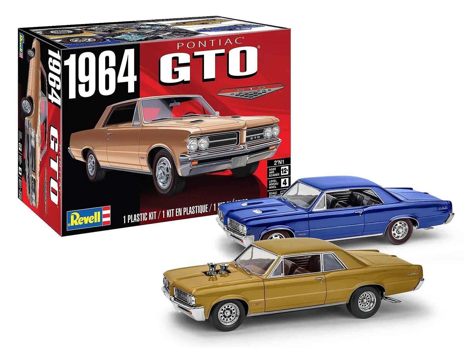 A 1964 Pontiac GTO model kit by Revell.