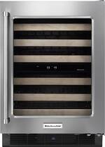 KitchenAid - 46-Bottle Wine Cellar - Stainless steel - Front_Standard