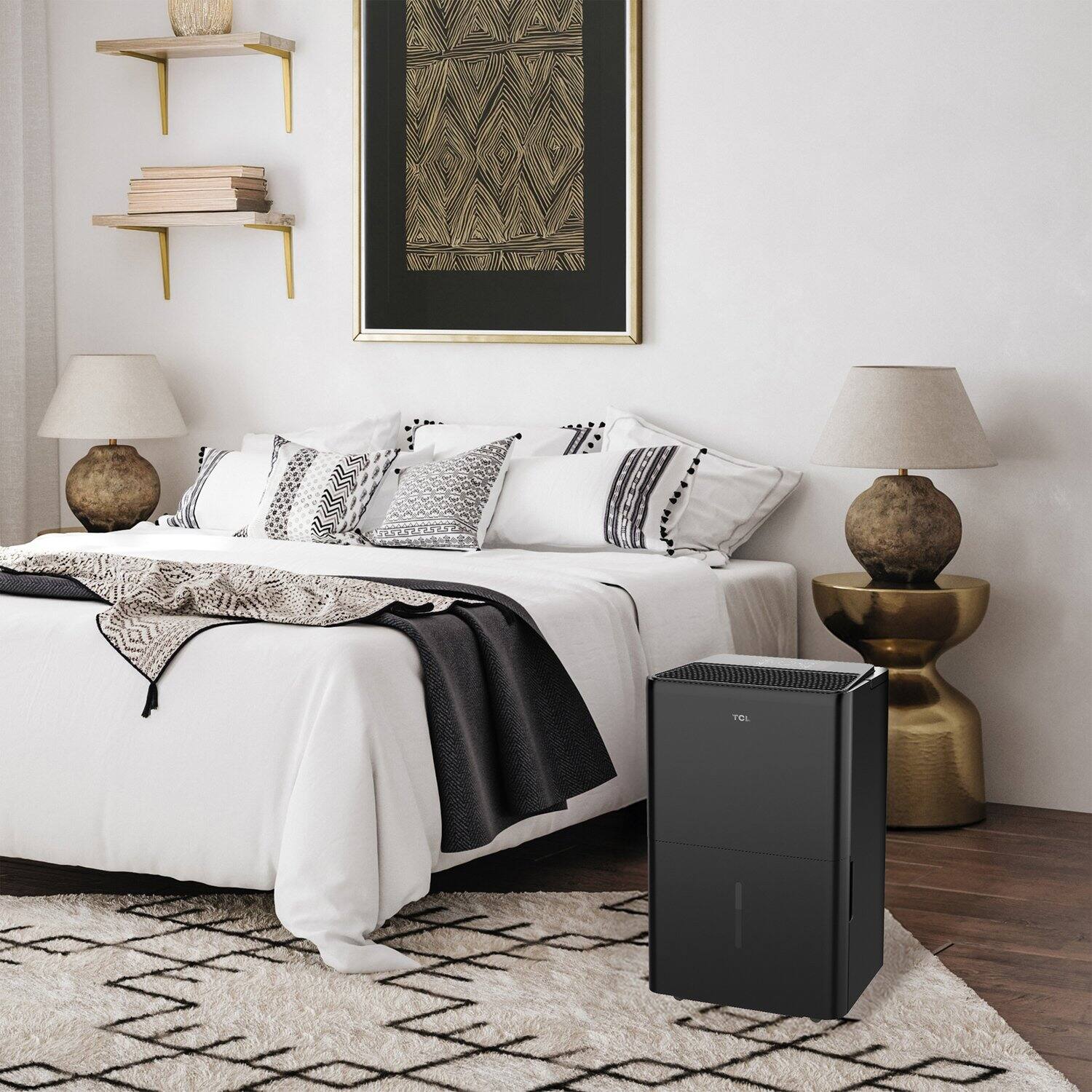 Alt View 10. TCL - TCL 50 Pint 4500 Sq. Ft. Smart Portable Dehumidifier with Pump, ENERGY STAR® Certified, Smart Home Compatible, Black - Black.