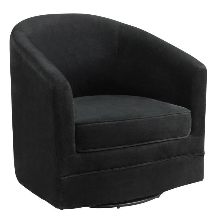 Back. Kadyn - Lounge Chair, Accent Armchair Leisure Chair, Suitable for Home Decor & Daily Use - Black.