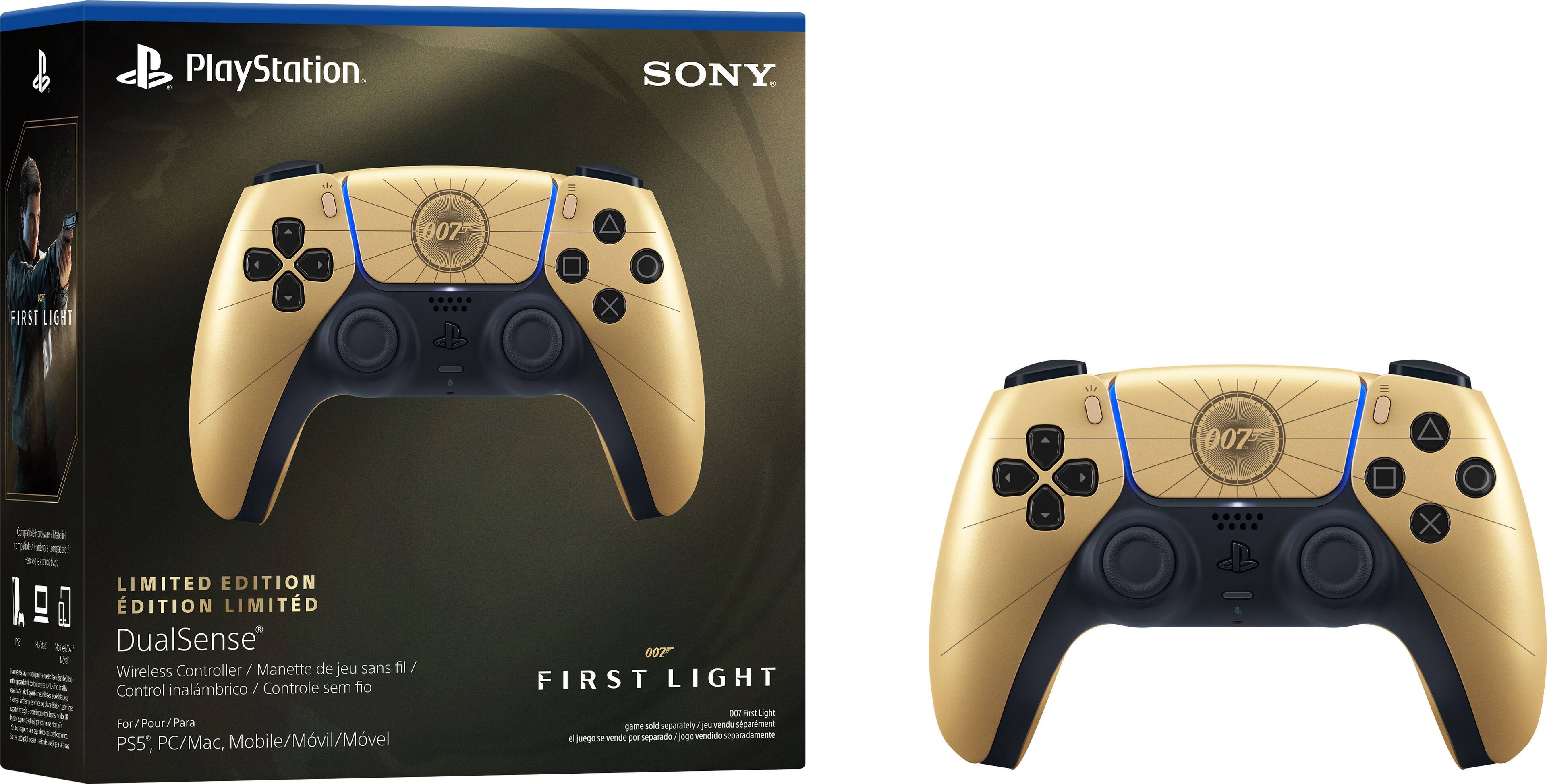 PlayStation. SONY.

LIMITED EDITION
EDITION LIMITÉE

DualSense™
Wireless Controller / Manette de jeu sans fil /
Control inalámbrico / Controle sem fio

For / Pour / Para PS5, PC/Mac, Mobile/Móvil/Movil

007 FIRST LIGHT

007 FIRST LIGHT game sold separately
jeu vendu séparément
el juego vendido por separado
jogo vendido separadamente