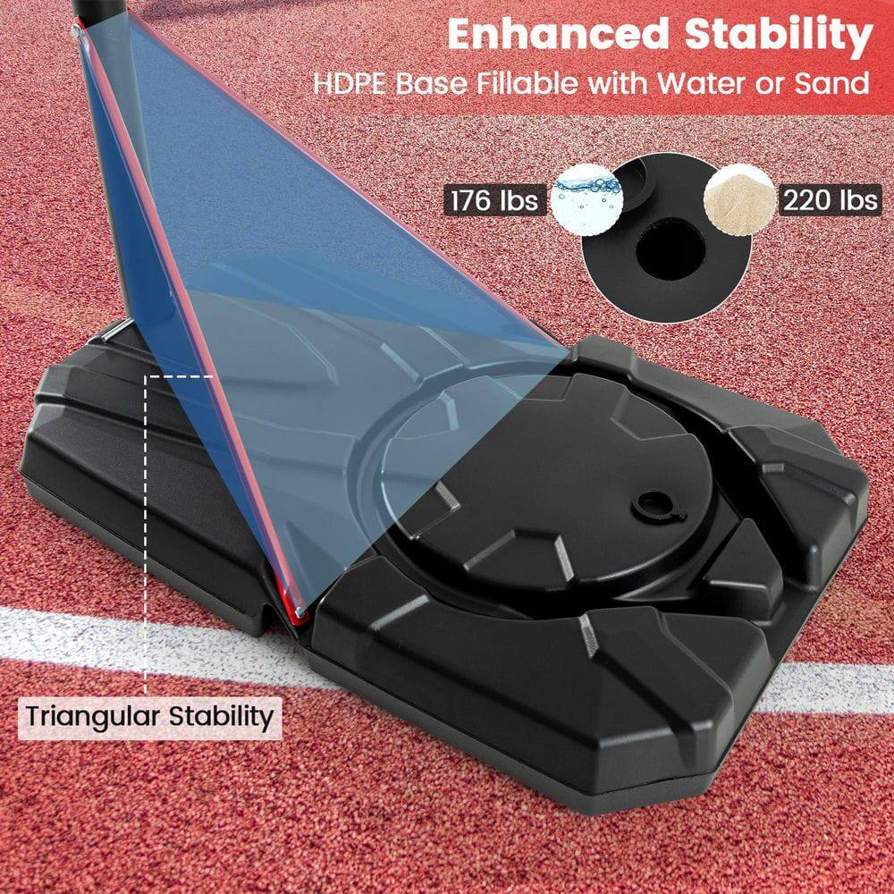 Enhanced Stability  
HDPE Base FILLABLE with Water or Sand  
176 lbs  
220 lbs  
Triangular Stability