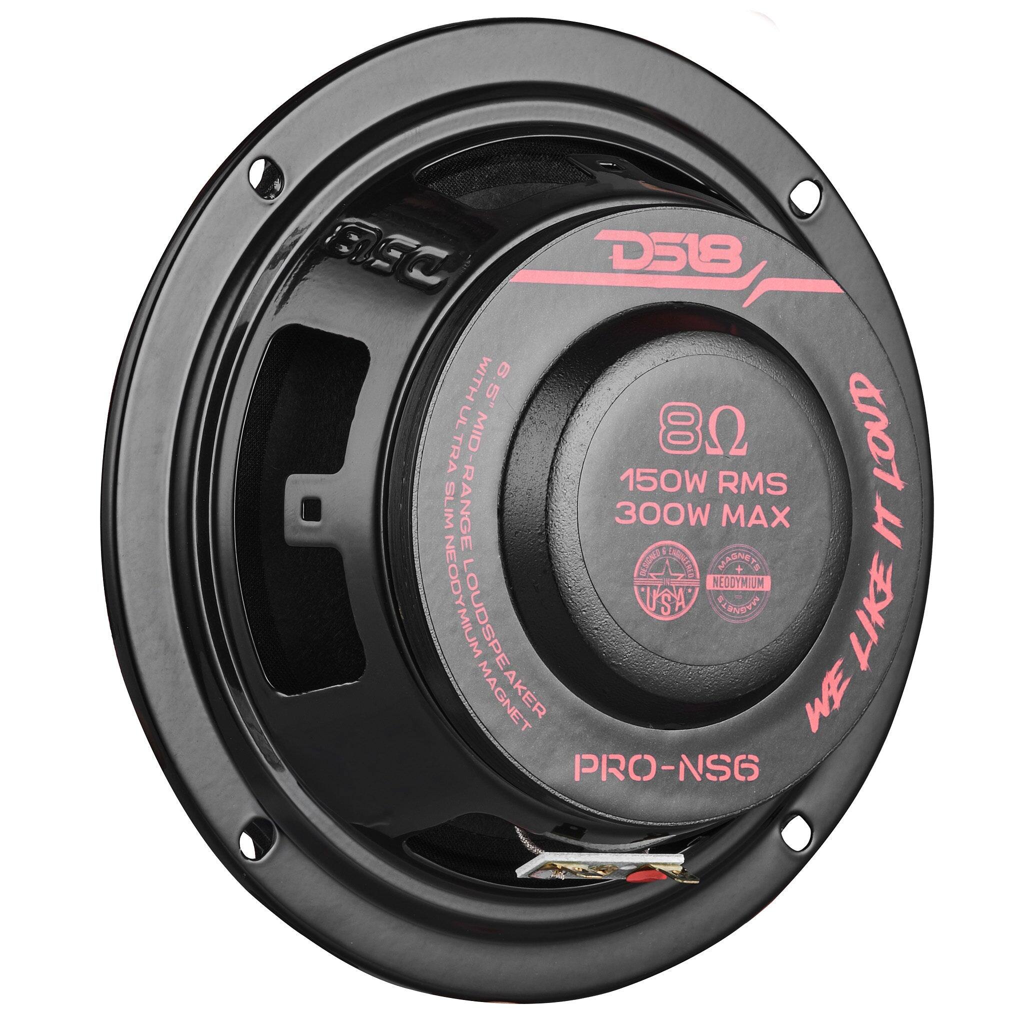LAB D518 WITH 6.5" ULTRA 80 LOUD SLIM MID-RANGE 300W 150W NEODYMIUM RMS STARNETS MAX + H NEODYMIUM LOUDSPEAKER LOUDSPEAKER MAGNET CUSAL STANDIENT WE LIKE PRO-NS6