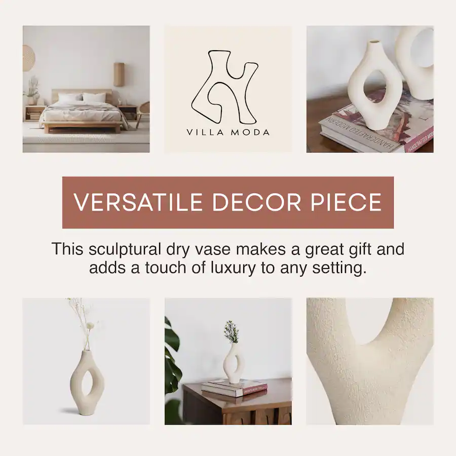Maven Lane Villa Moda Emile Abstract Organic Decorative Modern Vase ...