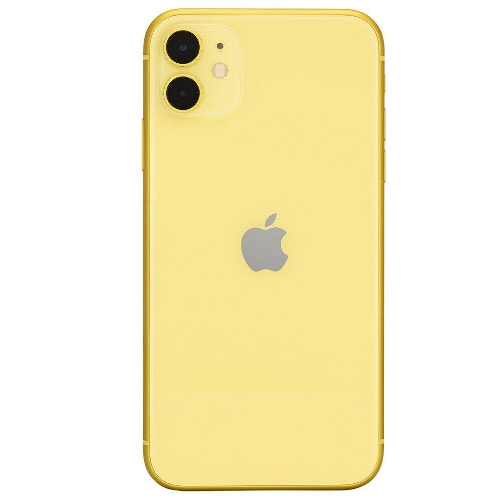 Back. Apple - iPhone 11 A2111 (Fully Unlocked) 128GB - Yellow.