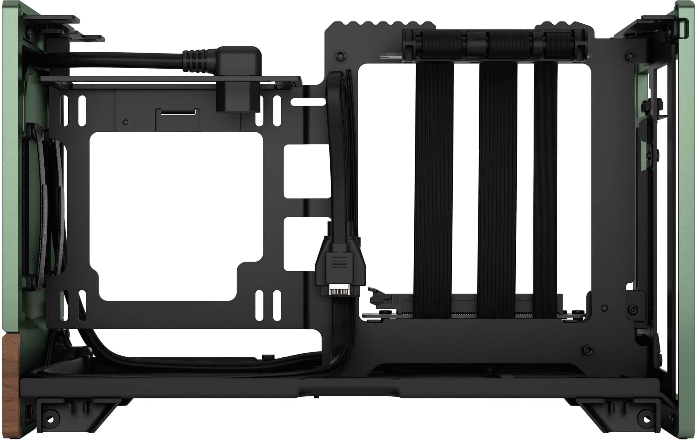 Alt View 13. Fractal Design - Terra Jade Mini-ITX Small Form Factor PC Case with PCIe 4.0 Riser - Jade.