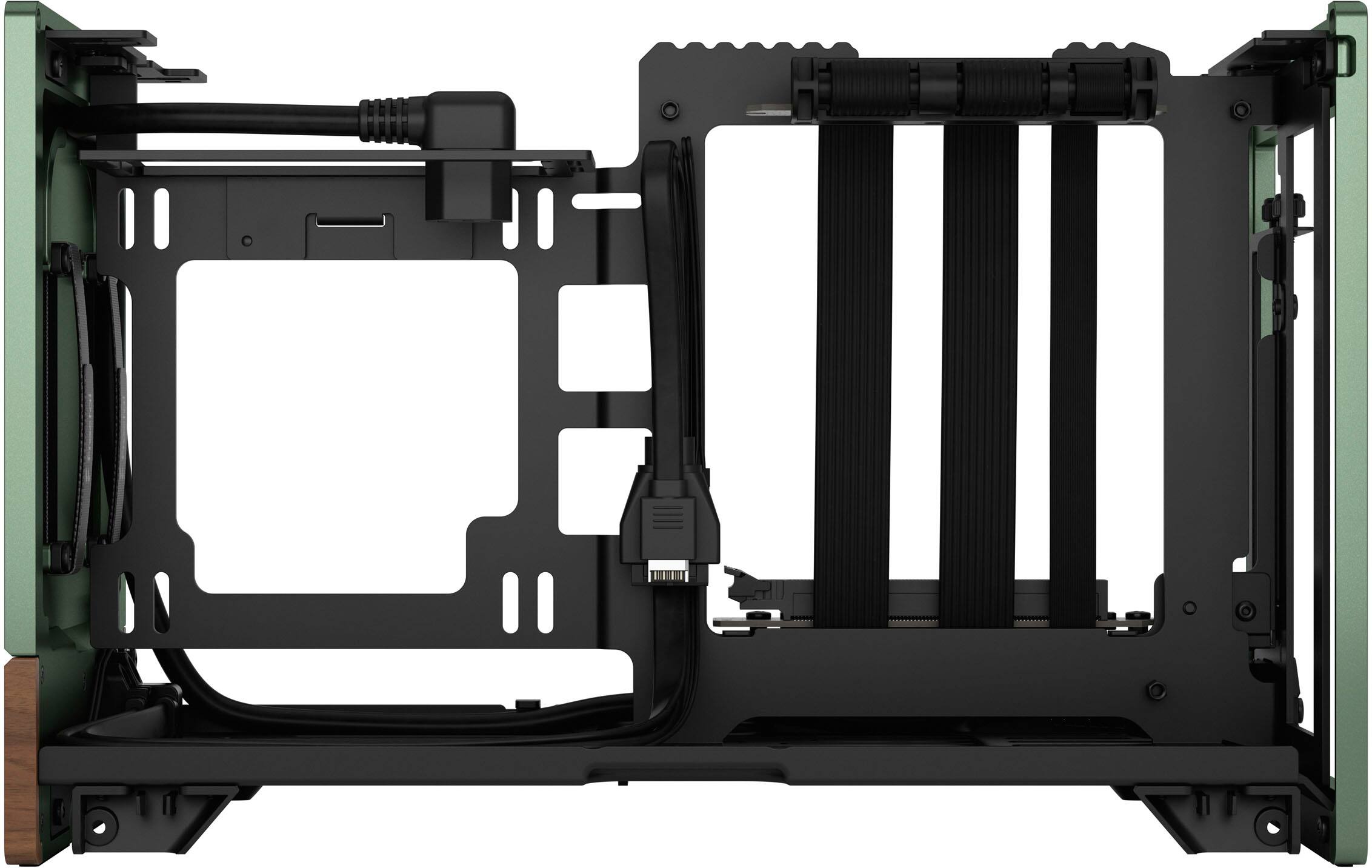 Alt View 13. Fractal Design - Terra Jade Mini-ITX Small Form Factor PC Case with PCIe 4.0 Riser - Jade.