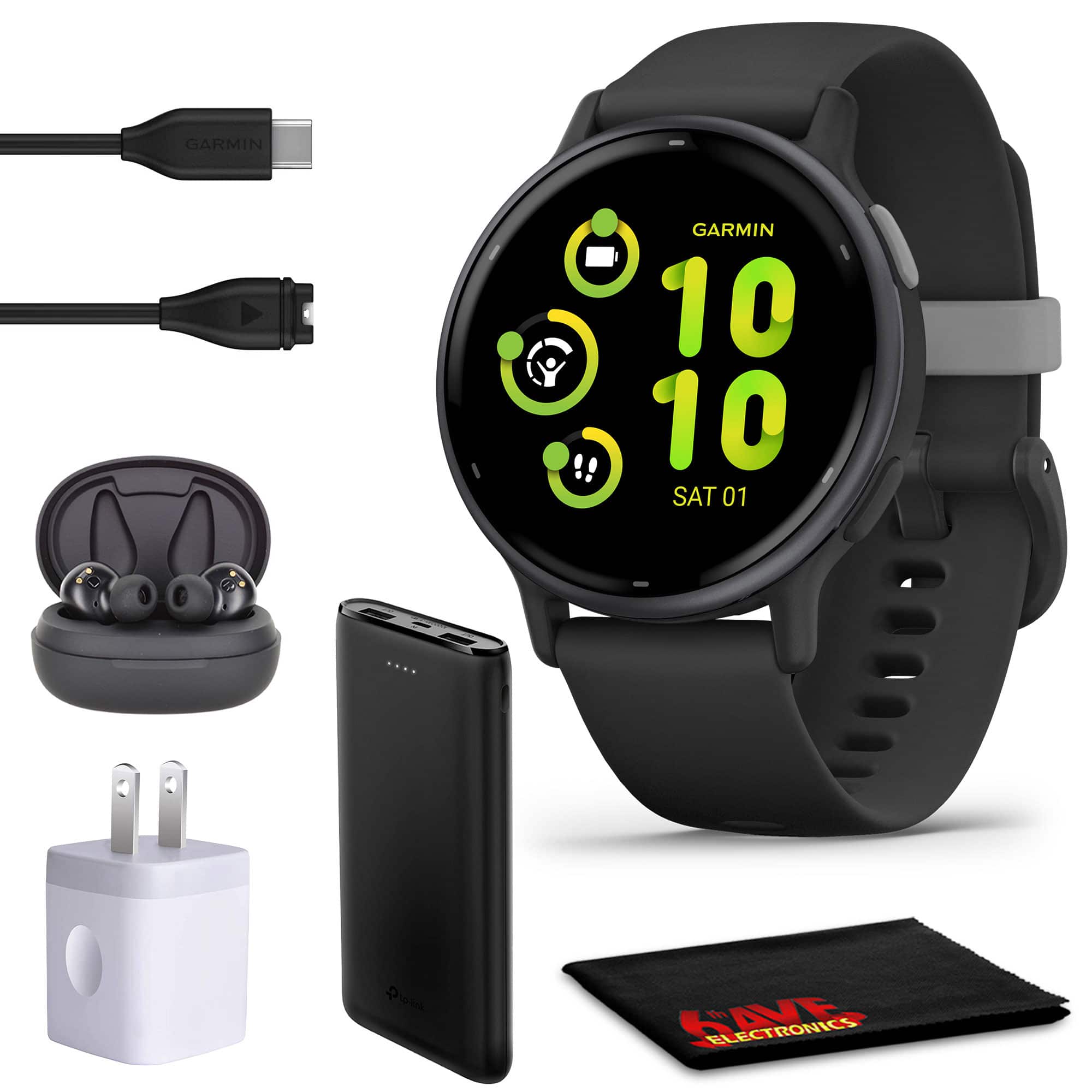 Garmin - Vivoactive 5 Fitness Tracker Smartwatch For Men and Women - Black Case - Black - (2023)