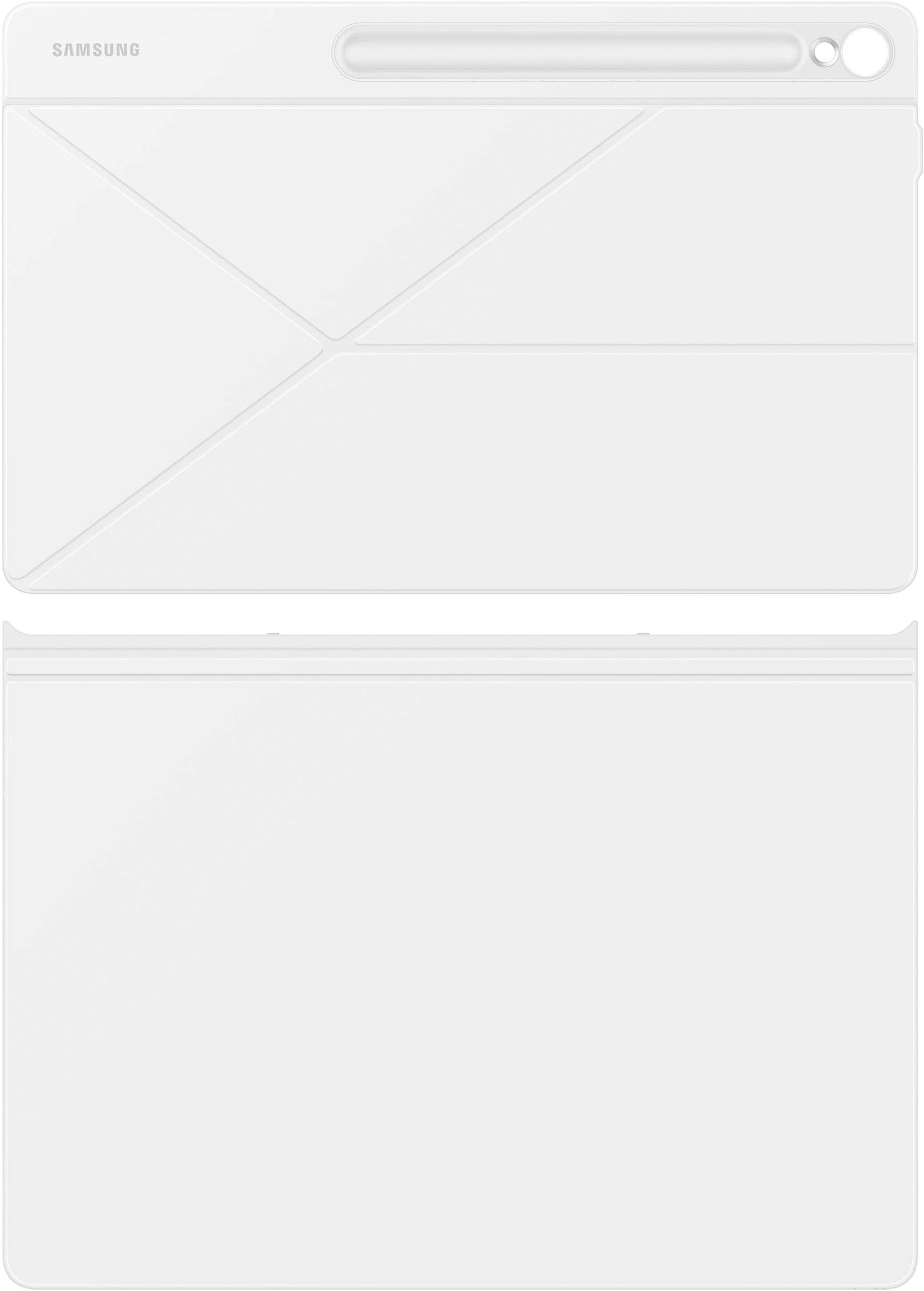 Front. Samsung - Galaxy Tab S10 FE+ Smart Book Cover - White.