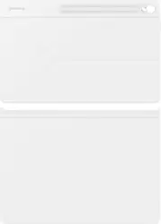 Samsung - Galaxy Tab S10 FE+ Smart Book Cover - White - Front_Zoom