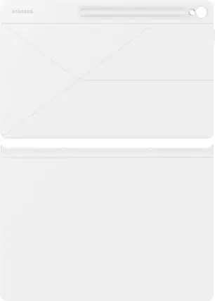 Front. Samsung - Galaxy Tab S10 FE+ Smart Book Cover - White.