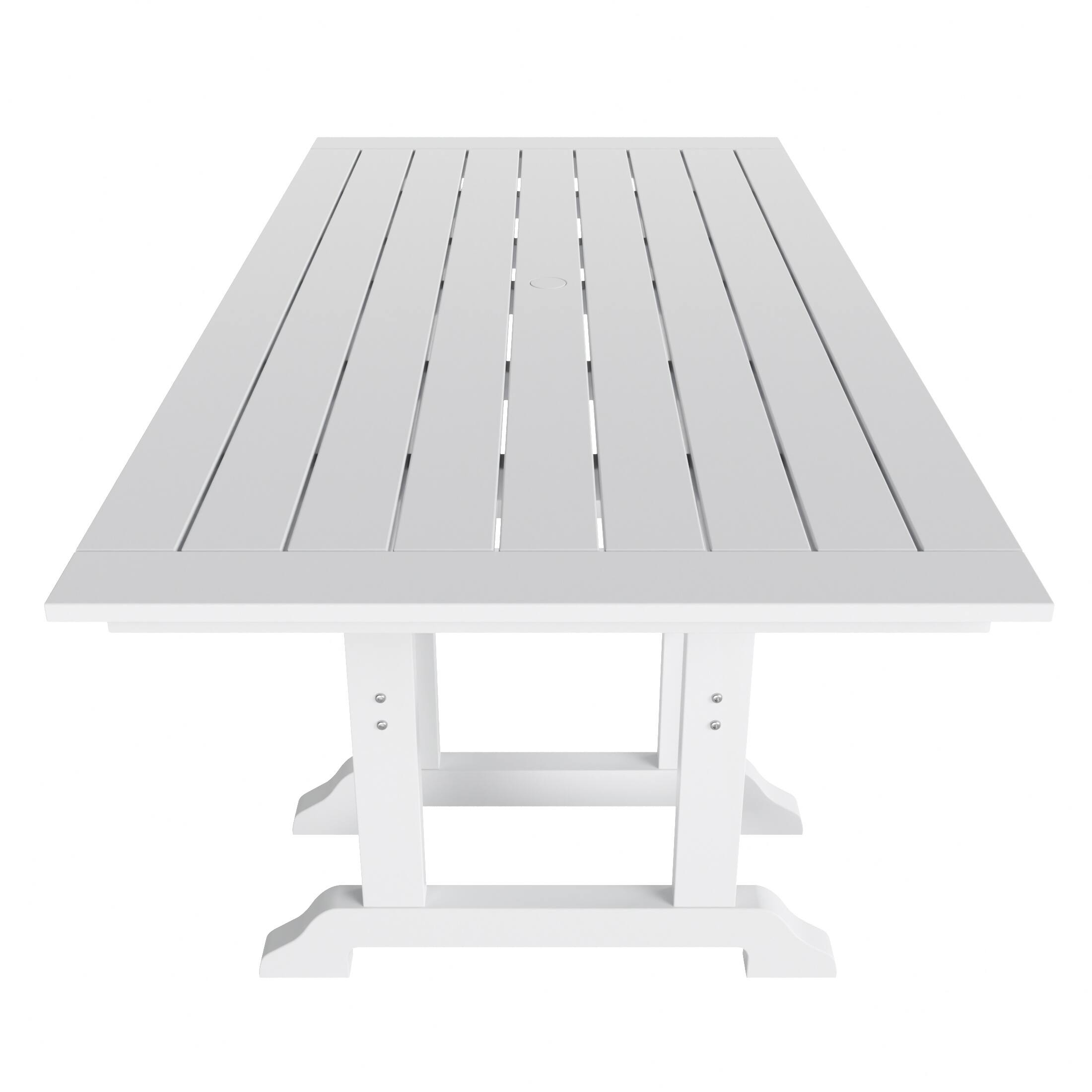 Alt View 1. WestinTrends - WestinTrends Malibu 71" Outdoor Patio Dining Table - White.