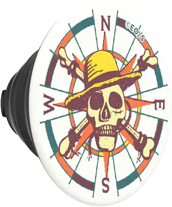 Front. PopSockets - PopTop Swappable Grip for Cell Phones, TOP ONLY, Compatible with Any PopSockets PopGrip Base - The Straw Hat Pirates.