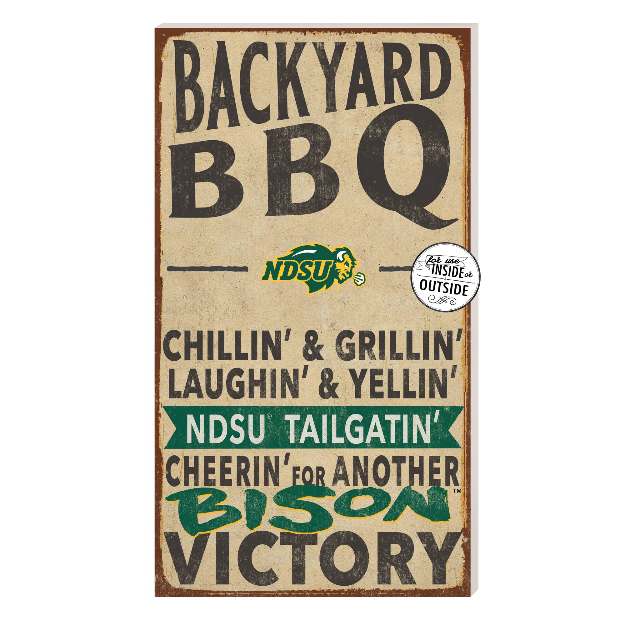 Brown NDSU Bison 11'' x 20'' Indoor/Outdoor BBQ Sign