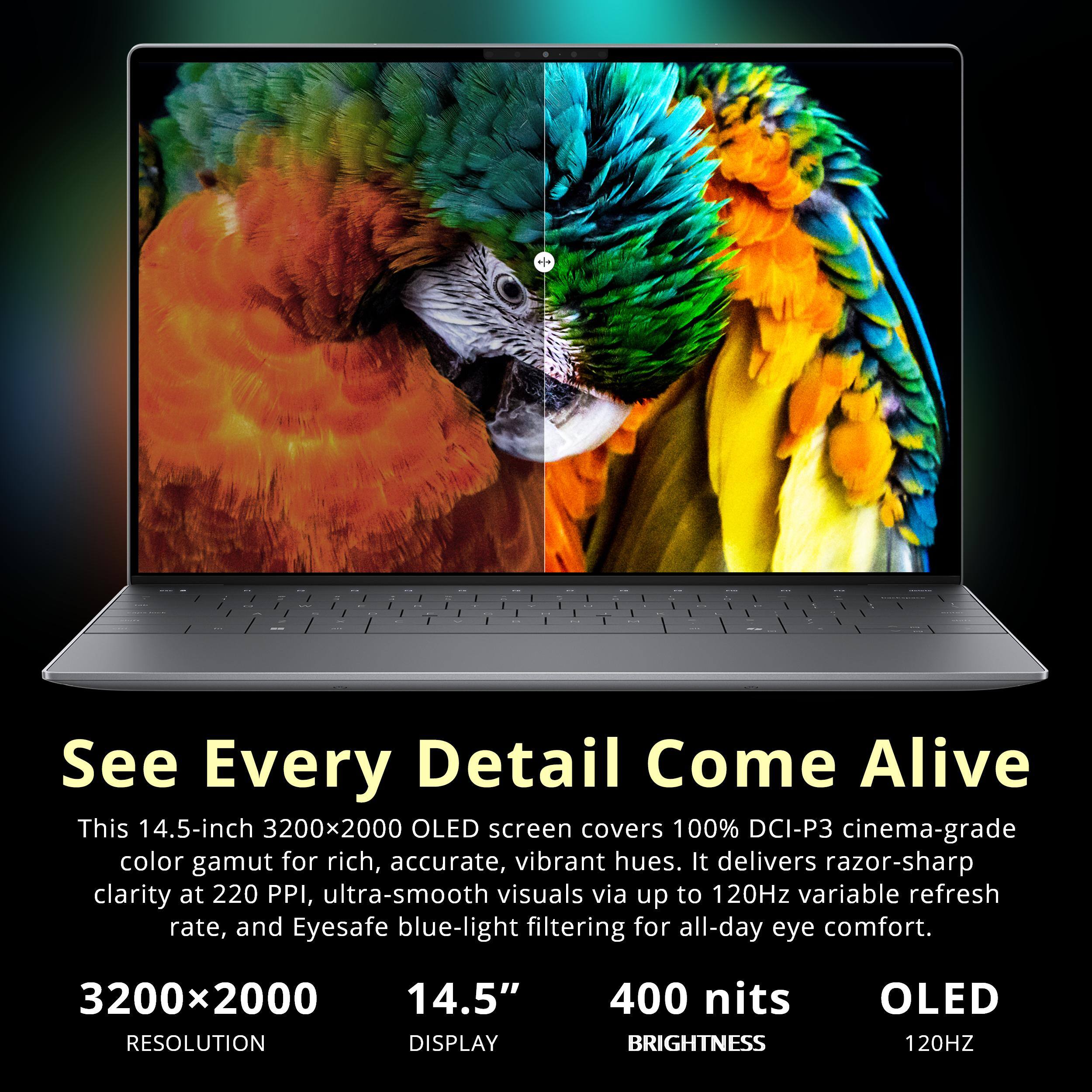 See Every Detail Come Alive

This 14.5-inch 3200x2000 OLED screen covers 100% DCI-P3 cinema-grade color gamut for rich, accurate, vibrant hues. It delivers razor-sharp clarity at 220 PPI, ultra-smooth visuals via up to 120Hz variable refresh rate, and Eyesafe blue-light filtering for all-day eye comfort.

3200x2000
14.5" RESOLUTION DISPLAY
400 nits BRIGHTNESS
OLED
120HZ