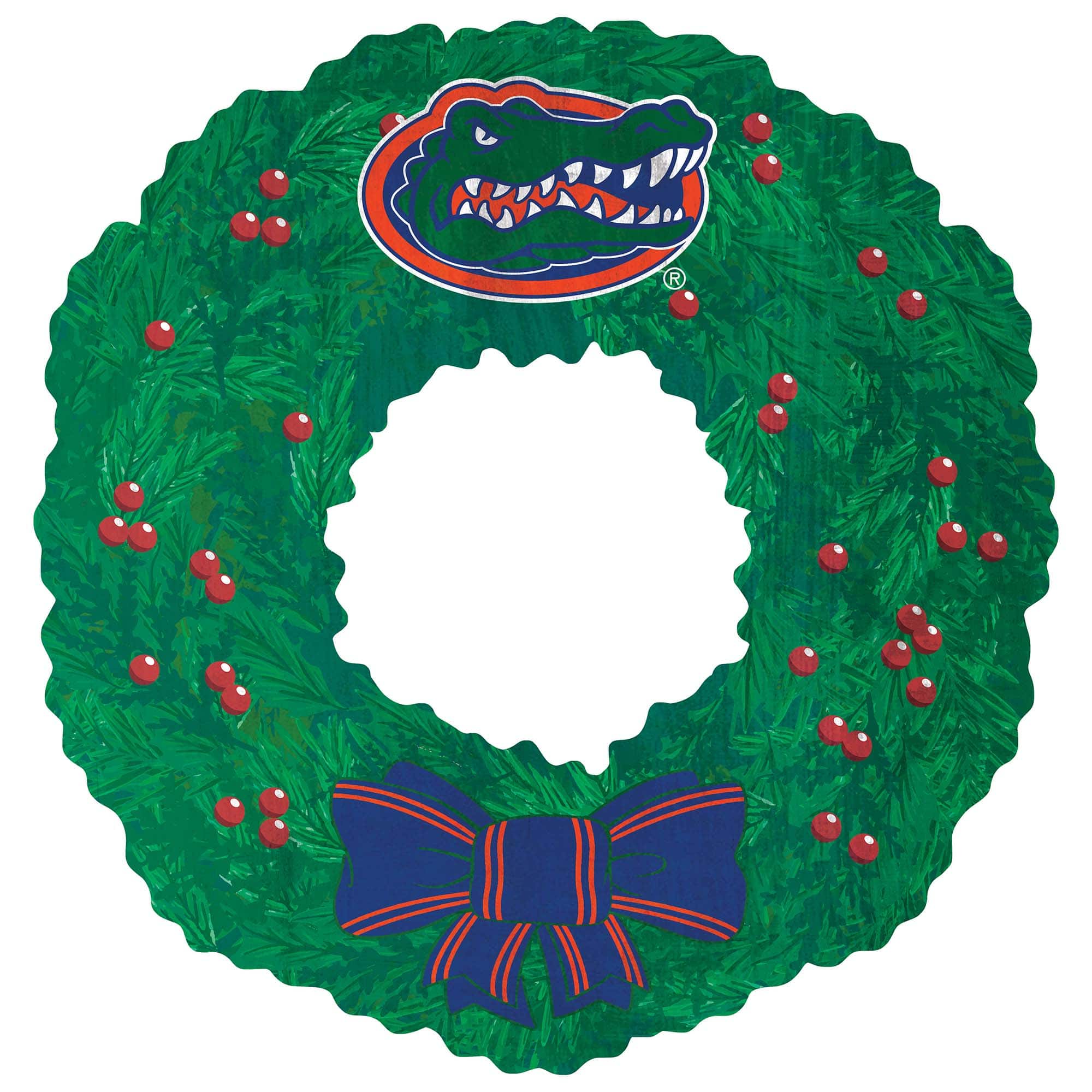 Front. Fan Creations - Florida Gators 16'' Team Wreath Sign - Green.