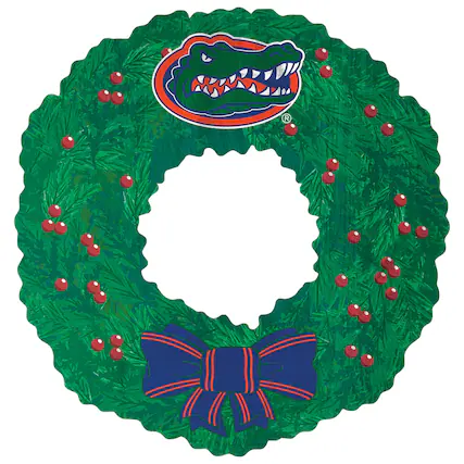 Front. Fan Creations - Florida Gators 16'' Team Wreath Sign - Green.