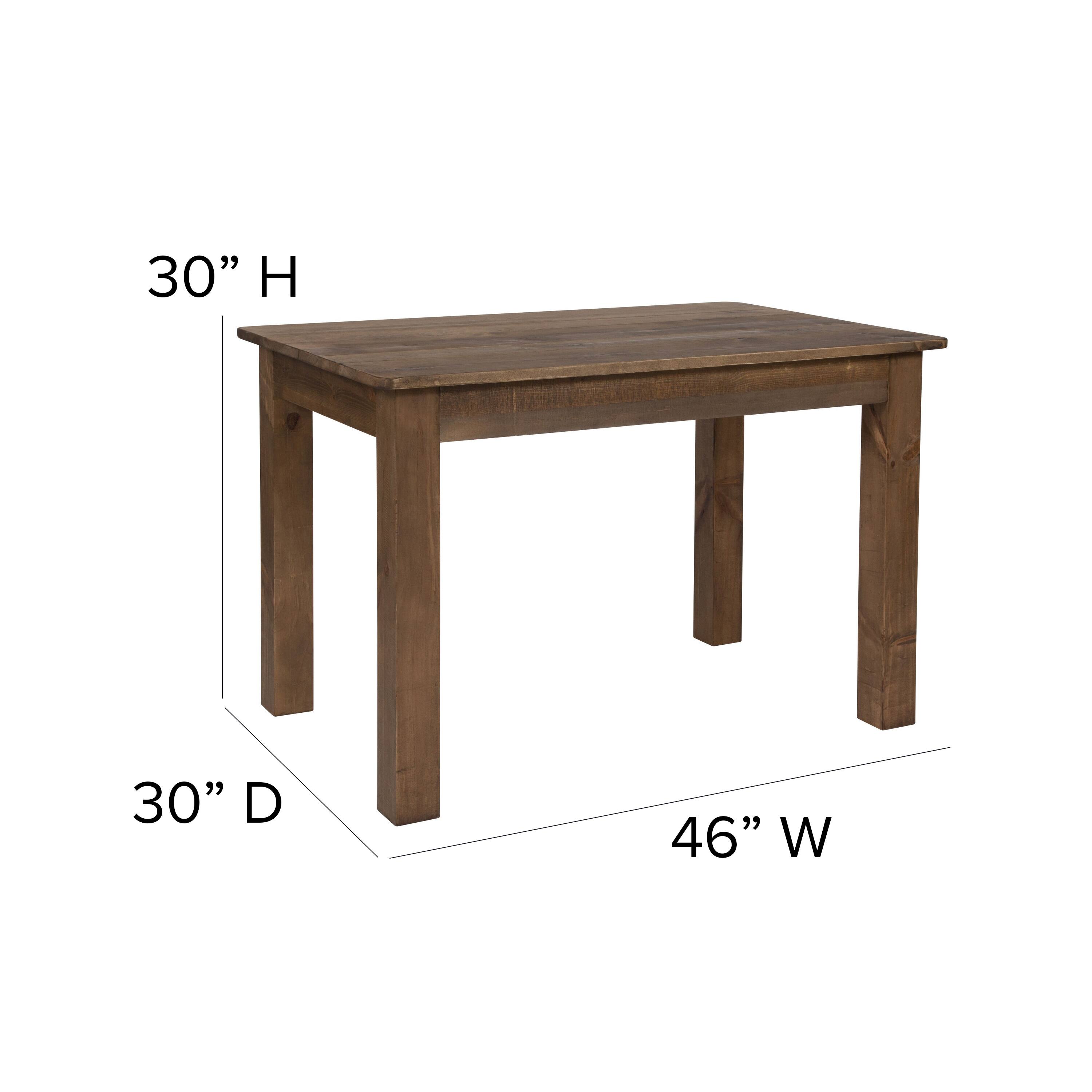 30" H  
30" D  
46" W