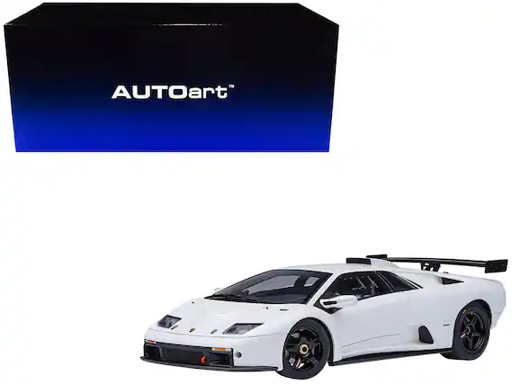 Front. Autoart - Lamborghini Diablo GTR Impact White 1/18 Model Car by Autoart - White.