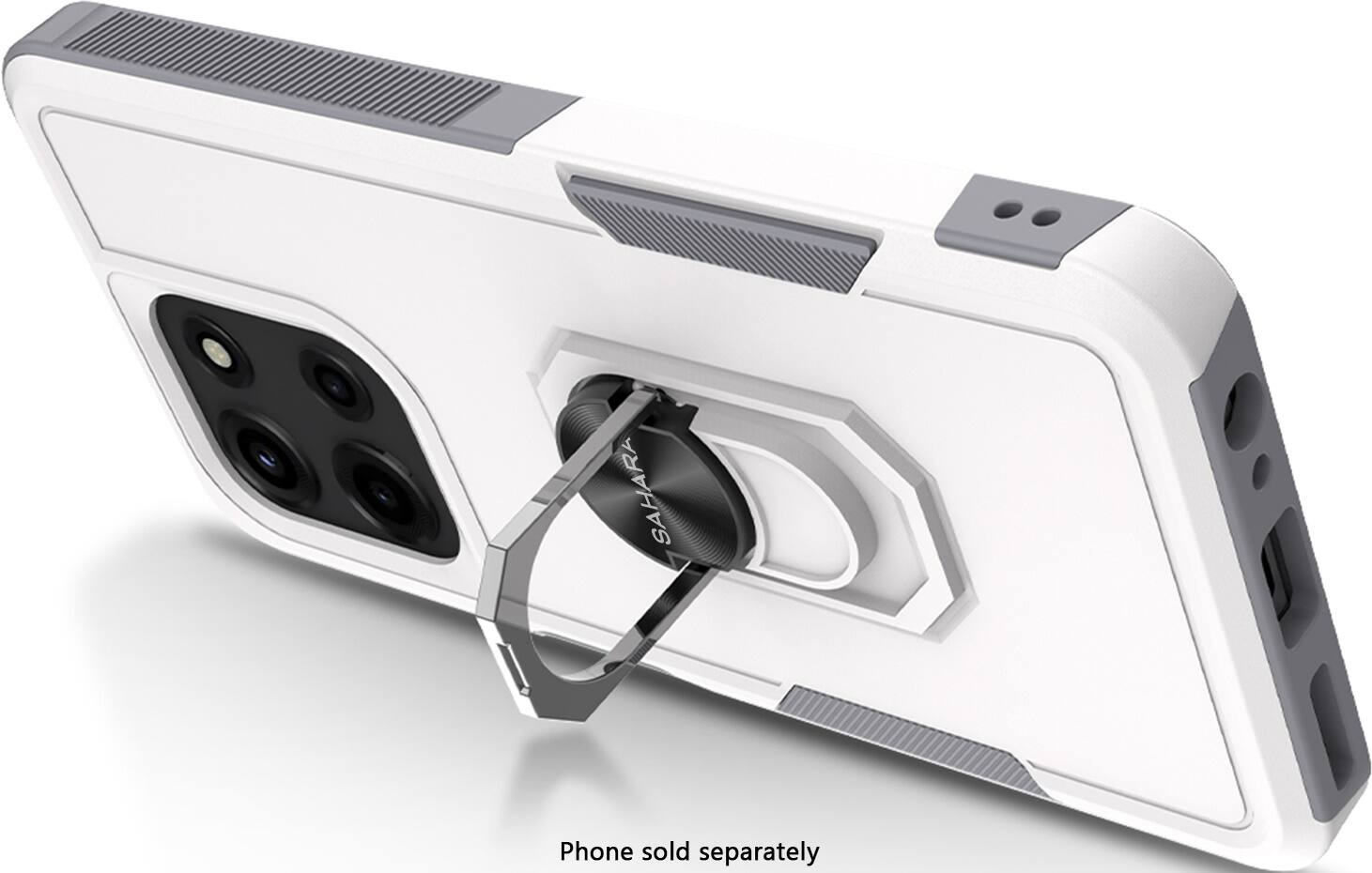 The text on the image reads "Phone sold separately."