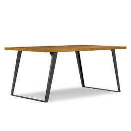 Simpli Home - Lowry 66 inch x 40 inch Rectangle Modern Industrial Dining Table - Oak Veneer