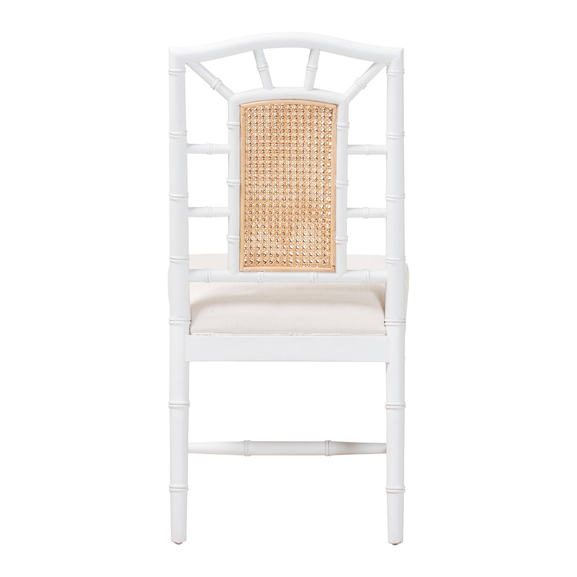 Back. bali & pari - Victor Dining Chair - White/Brown.