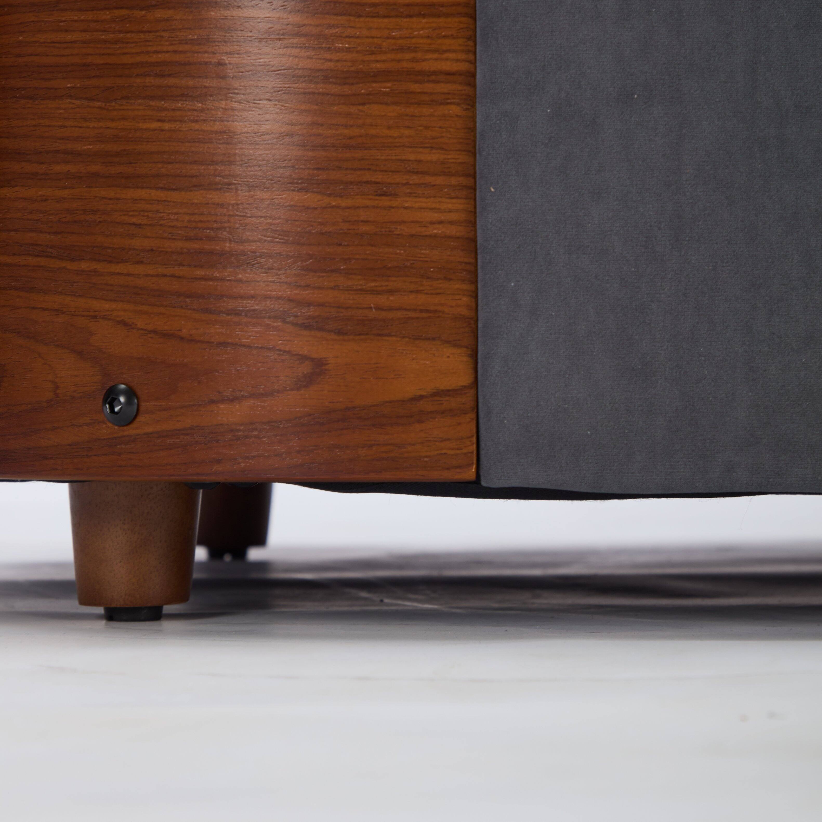 Alt View 6. APRILSOUL - Scandinavian style Elevated Dog Bed Pet Sofa With Solid Wood legs and Walnut Bent Wood Back Velvet Large Size - Dark Gray.