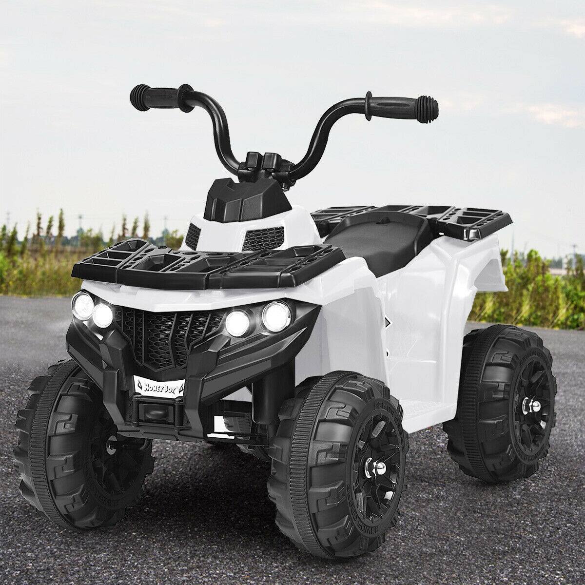 Alt View 3. Gymax - Gymax 6V Battery Powered Kids Ride On ATV 4-Wheeler Quad w/ MP3 & LED Headlight White - White.
