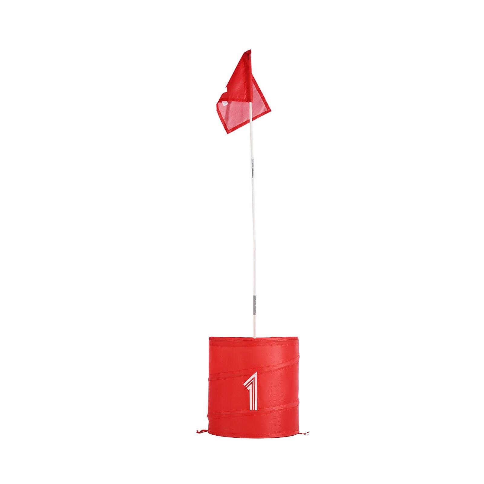 Alt View 10. Glintex - Backyard Golf Game 9 Hole Golf Chipping Practice Set for Family Adults Kids Portable Outdoor Lawn Yard Beach - RED.
