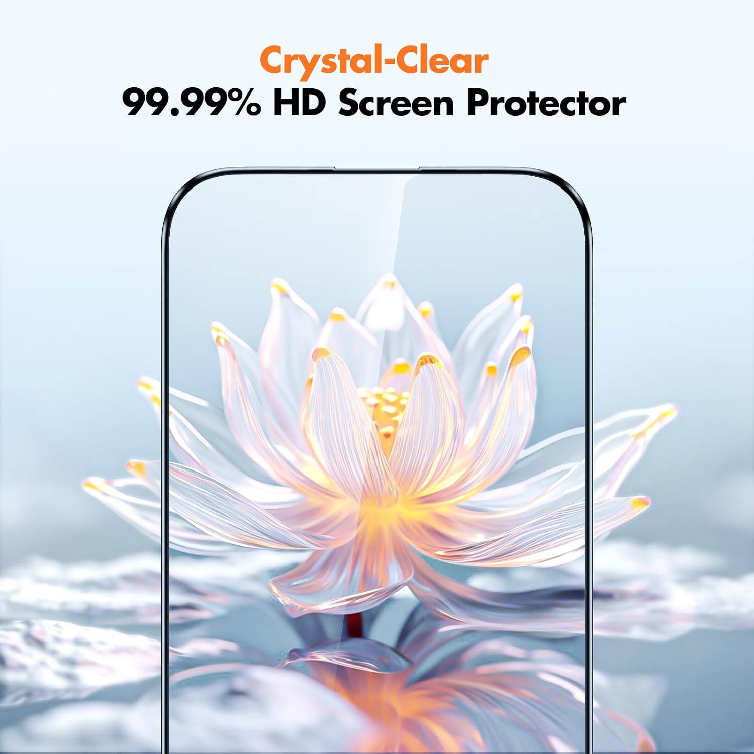 Crystal-Clear  
99.99% HD Screen Protector